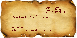 Pratsch Szénia névjegykártya